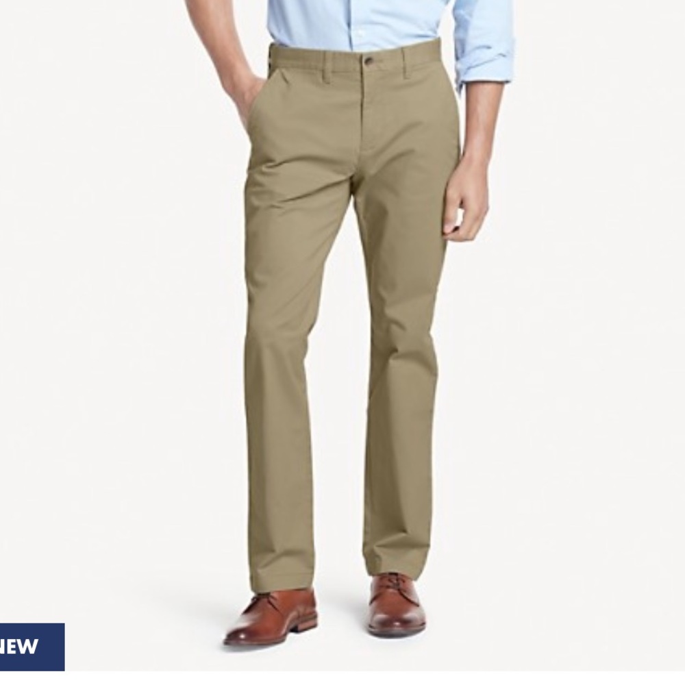 Tommy Hilfiger Chino Pants Mens W34 Tomato Red